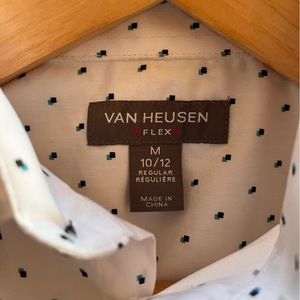 Boys dress shirt with clip on tie.